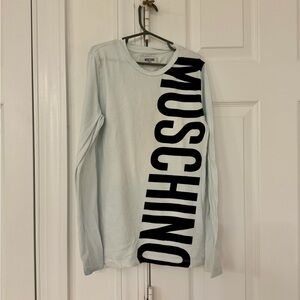 Moschino Kids White and Black Long Sleeve Tee